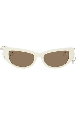 Justine Clenquet Lunettes de soleil Clara blanc cassé