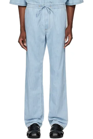 Bottega Veneta Jean bleu à taille élastique et à effet délavé