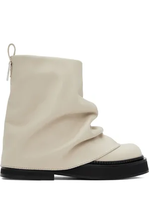 The Attico Bottines Robin blanc cassé