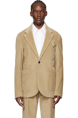 Bottega Veneta Veston beige à simple boutonnage