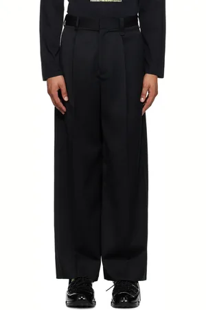 Simone Rocha Pantalon noir à plis