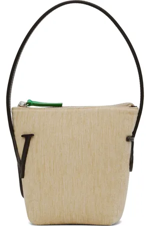 J.W.Anderson Mini sac à main beige à appliqués à logo