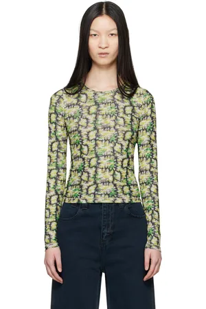 ECKHAUS LATTA T-shirt à manches longues vert en filet double face