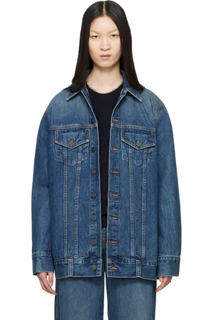 Khaite Blouson Ross bleu en denim