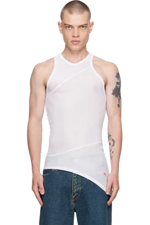 ECKHAUS LATTA Débardeur coupé sur le biais blanc