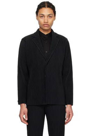 Issey Miyake Veston plissé Tailored 1 noir