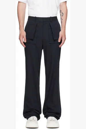 Helmut Lang Pantalon utilitaire Car bleu marine