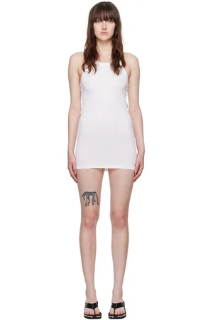 Alexander Wang Robe courte de style débardeur blanche à dos nageur - Bodywear