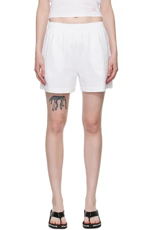 Alexander Wang Short blanc à écusson à logo - Bodywear