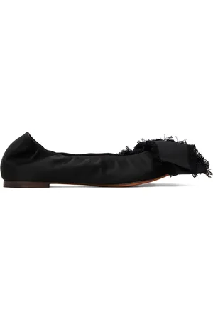Lanvin Ballerines noires en satin à boucle