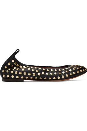 Lanvin Ballerines noires en cuir à clous