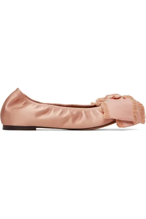 Lanvin Ballerines roses en satin à boucle
