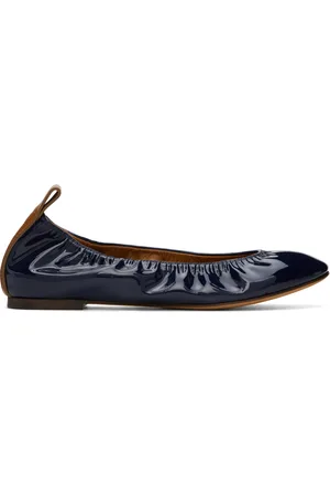 Lanvin Ballerines bleu marine en cuir verni