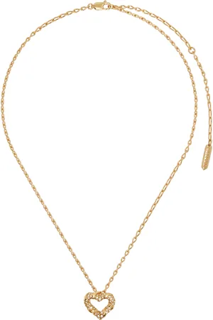 Lanvin Collier doré à pendentif de cœur à ornements Mélodie