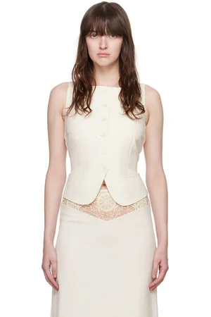 Beaufille Gilet Innes blanc cassé