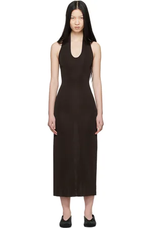 Khaite Robe longue Coraline brune