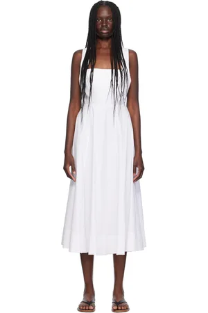 Staud Robe midi Teresa blanche