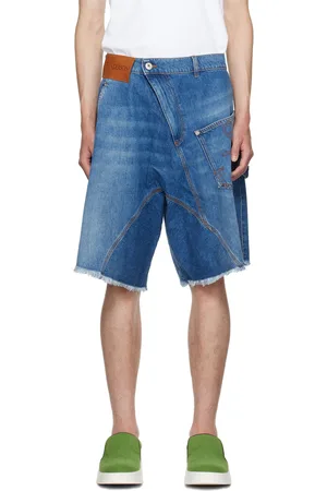 J.W.Anderson Short bleu en denim à assemblage torsadé