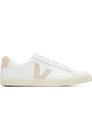 Veja Baskets Esplar blanc et beige à logos