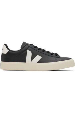 Veja Baskets Campo noir et blanc en cuir ChromeFree®