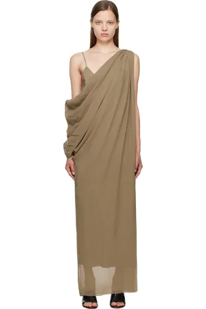 Khaite Robe longue Taj brune