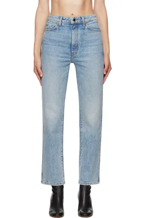 Khaite Jean Abigail bleu en denim extensible