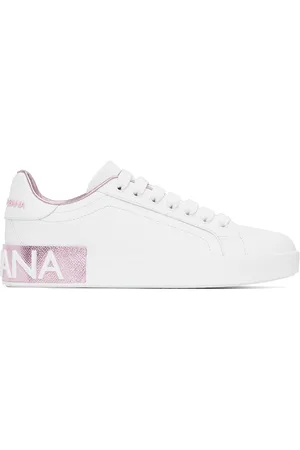 Dolce & Gabbana Baskets Portofino blanches en cuir de veau nappa