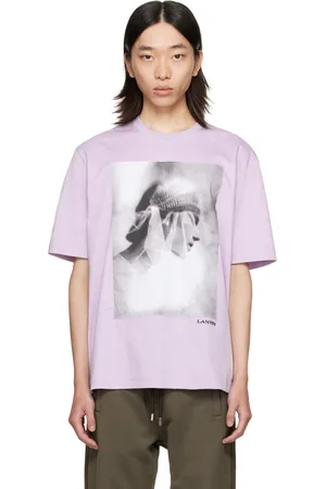 Lanvin T-shirt mauve à écusson graphique