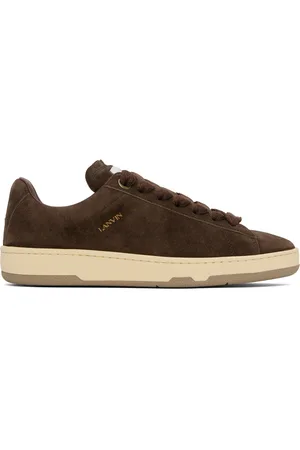 Lanvin Baskets Curb Lite brunes en suède