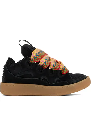 Lanvin Baskets Curb noires en suède