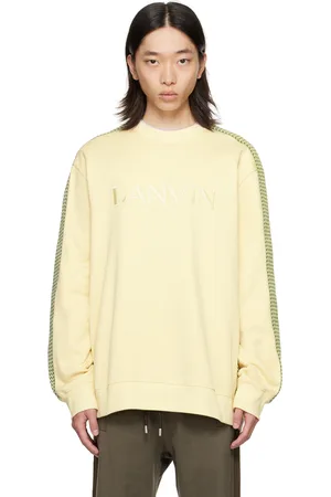 Lanvin Pull molletonné jaune à garnitures Curb
