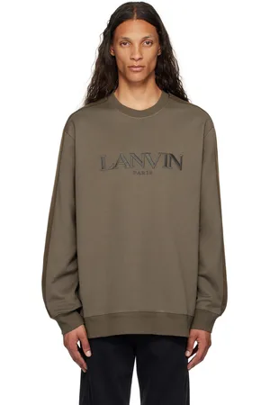 Lanvin Pull molletonné taupe à garnitures Curb