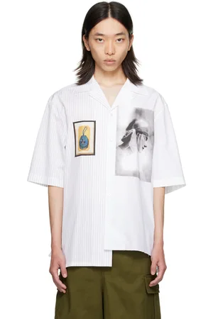 Lanvin Chemise asymétrique blanche à imprimé Archives