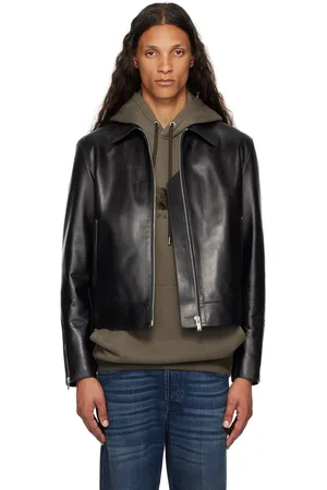 Lanvin Blouson noir en cuir à glissière