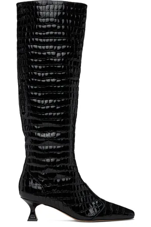 Studio Amelia Bottes Maverick noires en cuir de veau