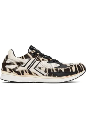 Lanvin Baskets Meteor brun et blanc cassé