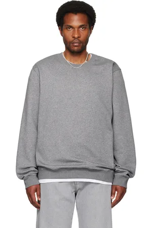SKIMS Pull molletonné gris à col ras du cou - Fleece Lounge