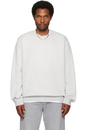 SKIMS Pull molletonné gris à col ras du cou - Fleece Lounge