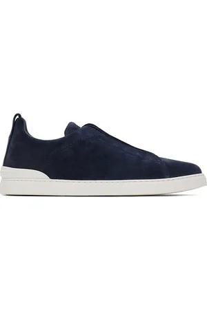 Ermenegildo Zegna Baskets Triple Stitch™ bleues en suède