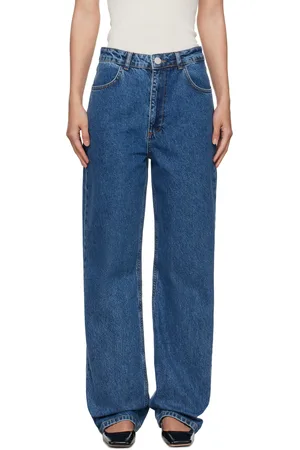 Rohe Jean droit bleu à taille haute