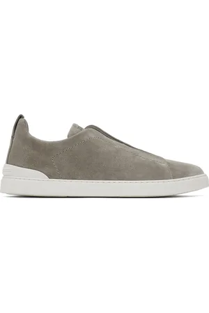 Ermenegildo Zegna Baskets Triple Stitch™ grises en suède