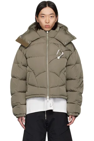 HELIOT EMIL Blouson matelassé Abstract kaki rembourré en duvet