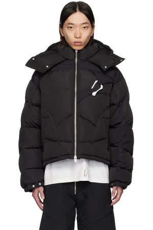 HELIOT EMIL Blouson matelassé Abstract noir rembourré en duvet