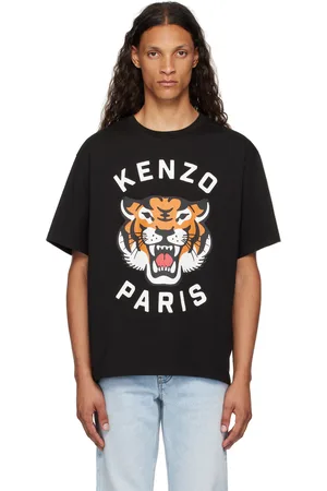 Kenzo T-shirt noir à image de tigre