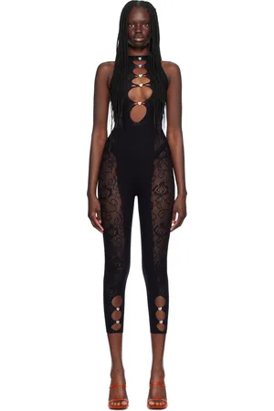 Poster Girl Combinaison Janice noire exclusive à SSENSE