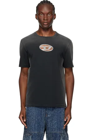 Diesel T-shirt Q8 noir à coupe régulière