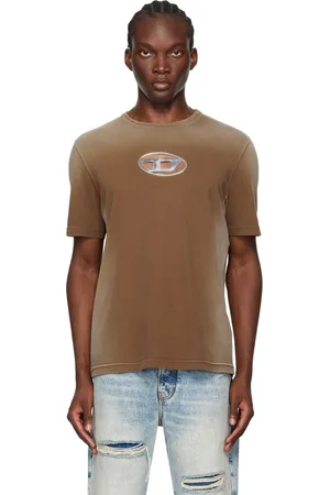 Diesel T-shirt Q8 brun à coupe régulière