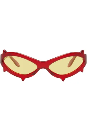 MAUSTEIN Lunettes de soleil rouges à clous exclusives à SSENSE