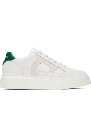 Salvatore Ferragamo Baskets basses blanches à appliqué Gancini