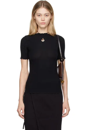 Baserange T-shirt à manches trois-quarts Omato noir